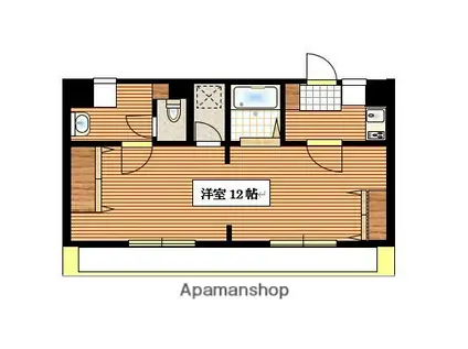 大産樋井川マンション(1K/4階)の間取り写真
