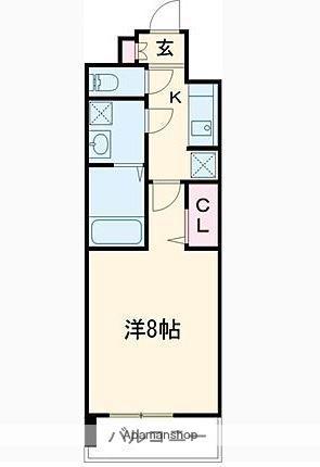 S-RESIDENCE大橋FLUSS(1K/9階)の間取り写真