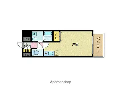 アリターレ薬院(ワンルーム/10階)の間取り写真