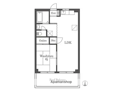 プリミエール長尾(1LDK/3階)の間取り写真