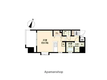 レジディア警固(1K/11階)の間取り写真