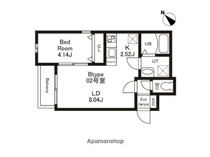 CHERIM南福岡Ⅴ(1LDK/3階)の間取り写真
