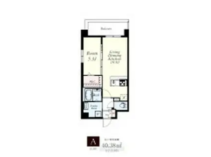 フランディオール桜並木(1LDK/6階)の間取り写真