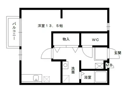 セジュールR・Y A棟(ワンルーム/3階)の間取り写真