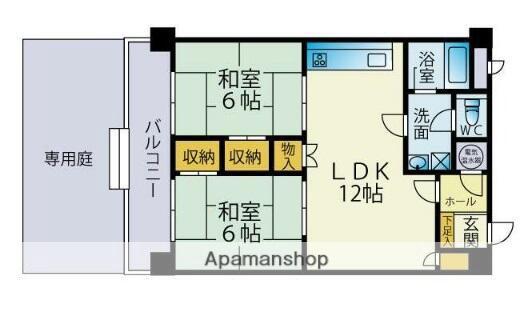 ロワールマンション南福岡(2LDK/1階)の間取り写真