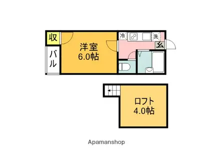 ヴィラ・セラヴィ(1K/2階)の間取り写真