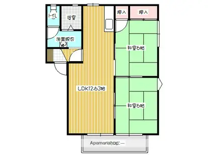 ステラコート24(2LDK/1階)の間取り写真
