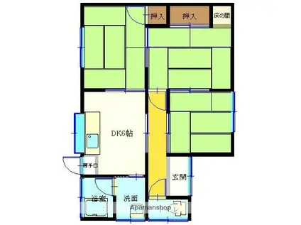博多南線 博多南駅 徒歩24分 1階建 築52年(3DK)の間取り写真