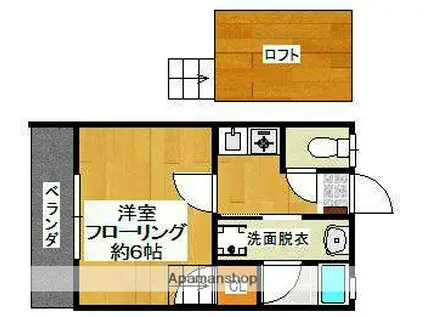 ハイツ瑞穂公園前(1K/1階)の間取り写真