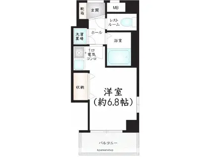 第30春日原駅南IR BLD(ワンルーム/4階)の間取り写真