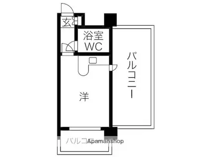 ステイタスマンション博多駅南(ワンルーム/6階)の間取り写真