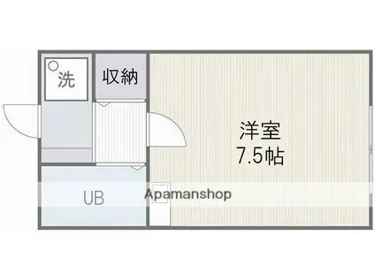 グローリー大野城(1K/2階)の間取り写真