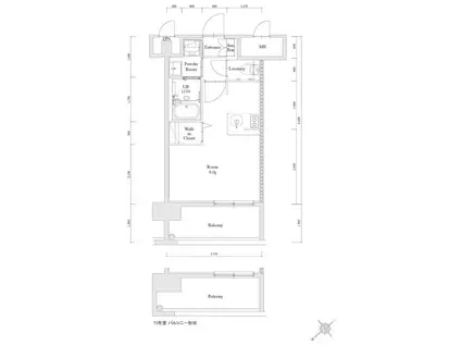 エンクレスト博多駅南FIT(ワンルーム/3階)の間取り写真