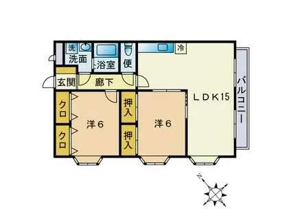 マブハイ須恵中央(3LDK/2階)の間取り写真