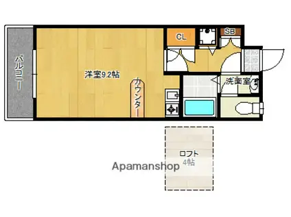 リバティハイム南大橋(ワンルーム/1階)の間取り写真