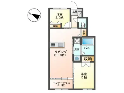 ラコッリーナ(2LDK/1階)の間取り写真