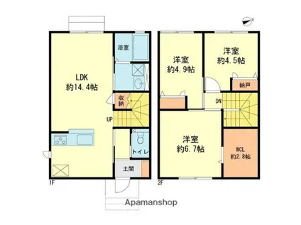 アザレア博多南(3LDK)の間取り写真