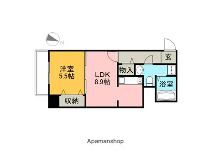RENGE HOUSE(1LDK/8階)の間取り写真