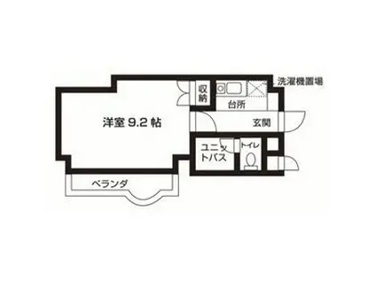 ラフォーレ香椎(1K/2階)の間取り写真