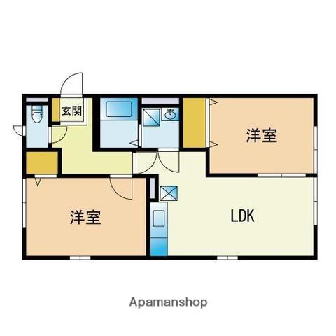 M&S8番館(2LDK/2階)の間取り写真