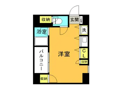 シティパレス天神南(ワンルーム/10階)の間取り写真