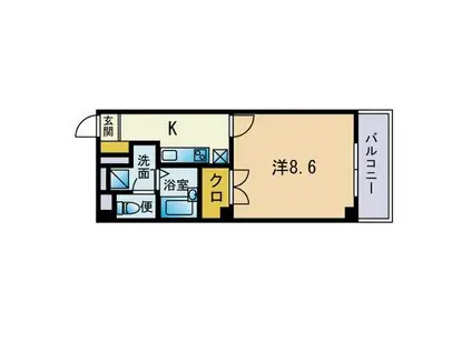 アンプルールフェール18(1K/2階)の間取り写真