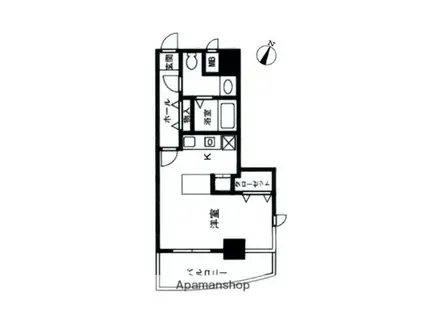 エステートモア平尾(ワンルーム/3階)の間取り写真