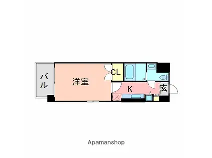 ダイナコートエスタディオサラ A棟(1K/7階)の間取り写真