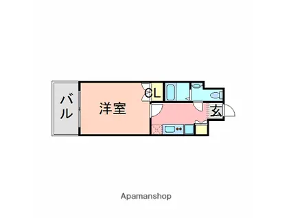 ダイナコートエスタディオ大濠公園(1K/2階)の間取り写真