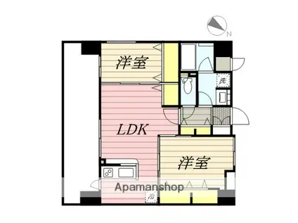 ネストピア博多グランドステージ(2LDK/5階)の間取り写真