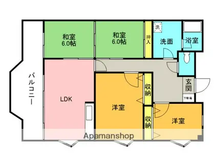 テラスハウゼェ小笹(4LDK/1階)の間取り写真