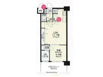 CLUB ORIENT BLD. NO.82 EMPRESS(1LDK/5階)の間取り写真