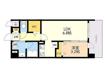 QUINTET MINAMI FUKUOKA(1LDK/3階)の間取り写真