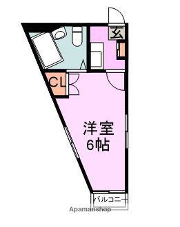 サンリゾート香椎Ⅱ(1K/1階)の間取り写真