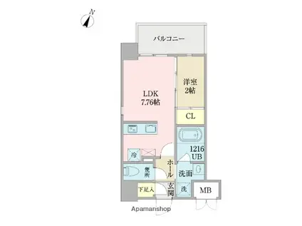プロシード日赤通(1LDK/5階)の間取り写真