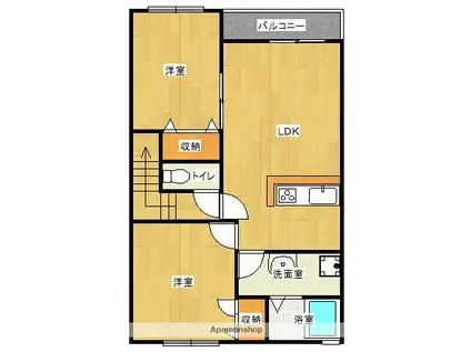 フルール大塚(2LDK/2階)の間取り写真