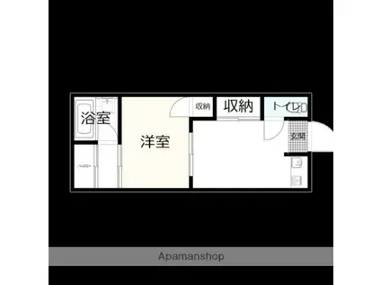 メゾンド空港前(1LDK/1階)の間取り写真