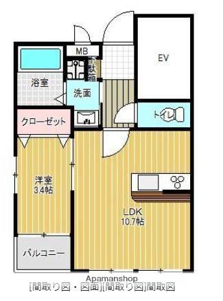 LIFEFIELD野芥(1LDK/3階)の間取り写真