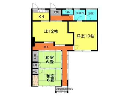 香椎線 須恵中央駅 徒歩10分 1階建 築85年(3LDK)の間取り写真
