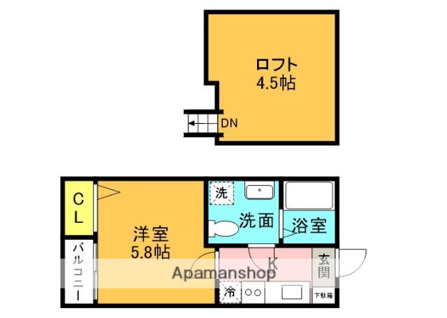 SOLEIL21(1K/1階)の間取り写真