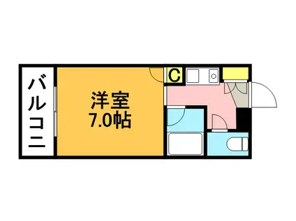 エスパーズ26(1K/4階)の間取り写真