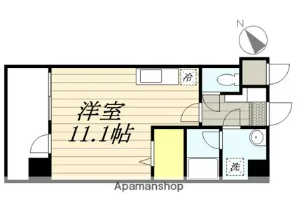 レジデンシャルヒルズ・プライムスクエア(ワンルーム/10階)の間取り写真