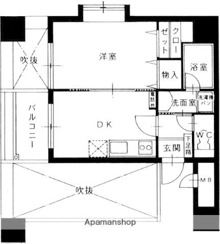 セントフォーラム平尾(1DK/8階)の間取り写真