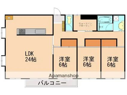 シャトレ南公園壱番館(1LDK/2階)の間取り写真