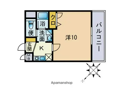 アミティエ博多南(1K/7階)の間取り写真