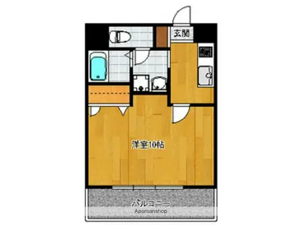 アミティエ博多南(1K/8階)の間取り写真