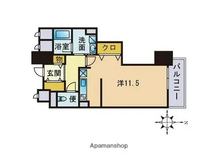 アルフォート天神(ワンルーム/6階)の間取り写真