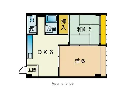 荒木ビル(2DK/4階)の間取り写真