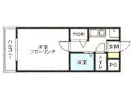 ビエント今川(1K/1階)の間取り写真