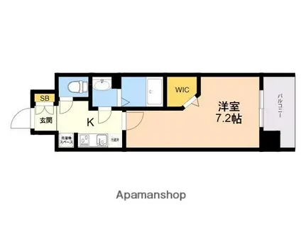 MELDIA CLAREST 西新南(1K/4階)の間取り写真